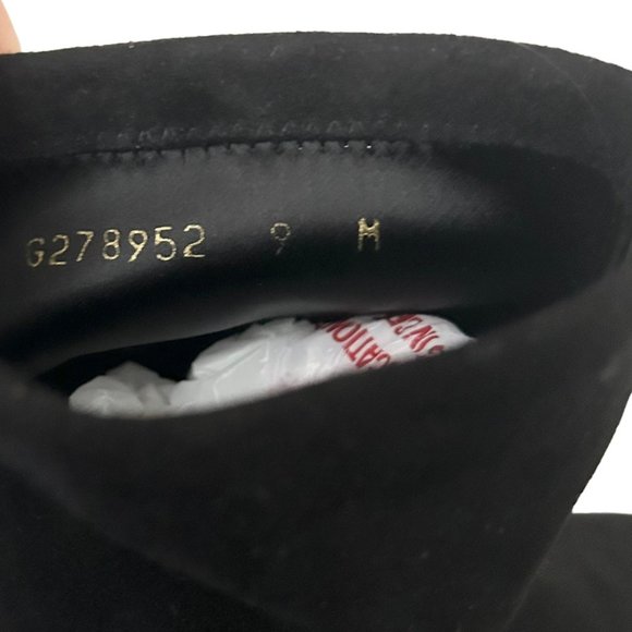 Stuart Weitzman Flash 75 Crystal Embellished Heeled Suede Sock Boots - Picture 8 of 16